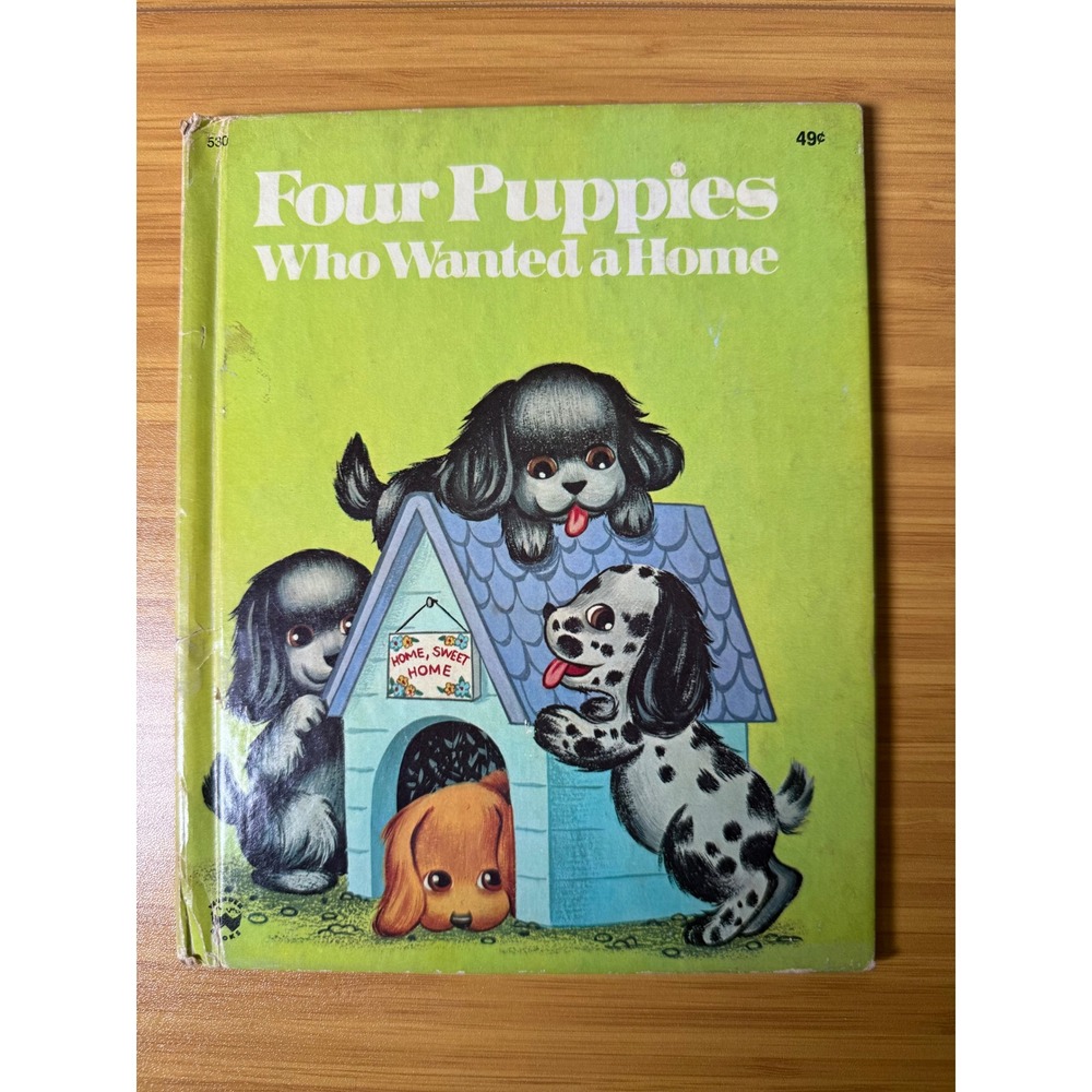 Four Puppies Who Wanted a Home Vintage Childrens‎ Book Wonder Books